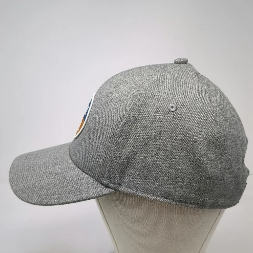 Linksoul Snapback Hat Gray One Size Green Undervisor Wool Blend Golf Patch